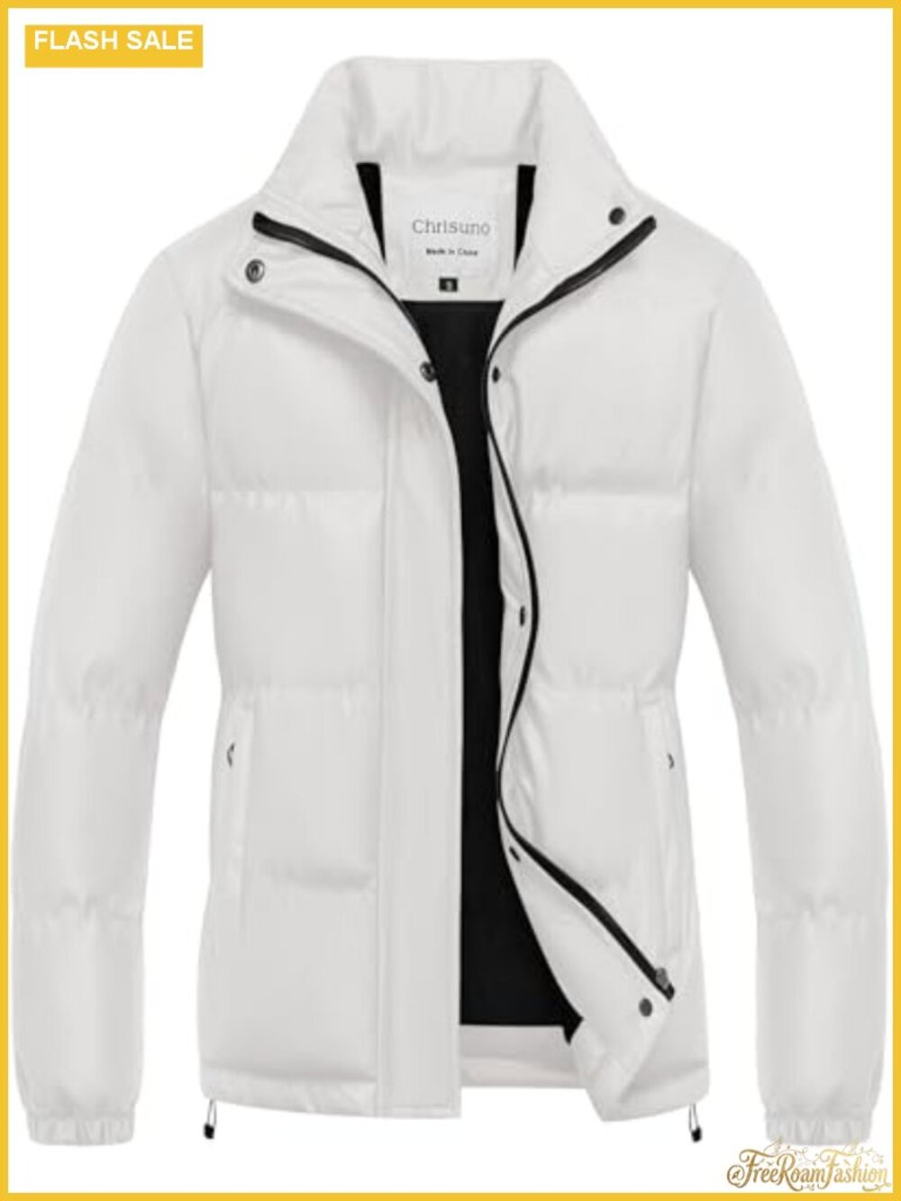 Women's Short Faux-Leather Puffer Jacket Fleece Lined Vegan Leather Winter Coat